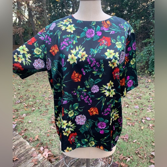 Vintage Silky Floral Blouse - Picture 3 of 12